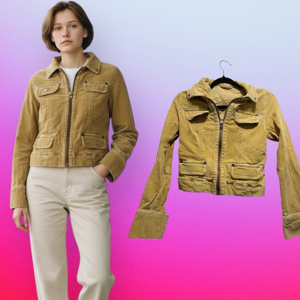 Stylish Women's Mustard Utility Jacket - Picture 1 of 7